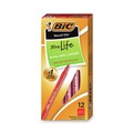 July Member-Exclusive Offer Save 10% off on One Item | BIC GSM11 RED Round Stic Xtra Life Medium 1 mm. Stick Ballpoint Pen - Red Ink/Translucent Red Barrel (1-Dozen) image number 0