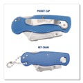 Knives | GreatNeck 12117 1 Standard 1 Mini Blade Folding Lock Back Utility Knife Set - Blue image number 3