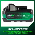 Clearance Center | Metabo HPT 380083M BSL36A18X 18V/36V MultiVolt 2.5 Ah/5 Ah Lithium-Ion Water and Impact-Resistant Battery image number 6
