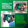 Brad Nailers | Metabo HPT NT1850DFTM 18V MultiVolt Brushless Lithium-Ion Cordless 18-Gauge Compact Brad Nailer Kit (2 Ah) image number 9