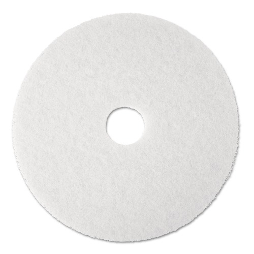  | 3M 4100-20 20 in. Low-Speed Super Polishing Floor Pads - White (5/Carton) image number 0