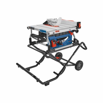 SAWS | Bosch 120V 15 Amp 10 in. Corded Jobsite Table Saw with Gravity-Rise Wheeled Stand - GTS15-10