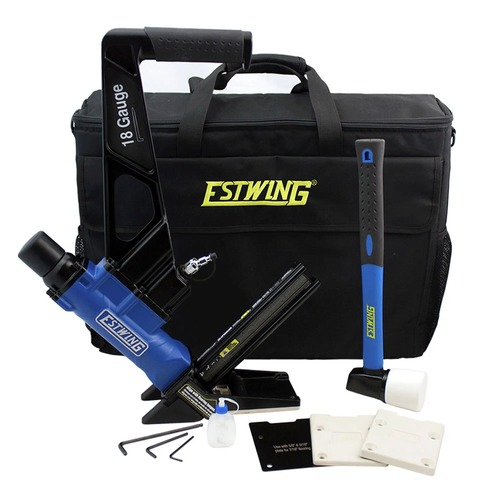 Air Flooring Nailers | Estwing EF18GLCN 18-Gauge L-Cleat Flooring Nailer with Fiberglass Mallet and Canvas Bag image number 0