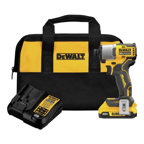 Impact Drivers | Dewalt DCF840D1 20V MAX Brushless Lithium-Ion 1/4 in. Cordless Impact Driver Kit (2 Ah) image number 0