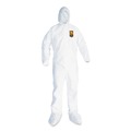 July Member-Exclusive Offer Save 10% off on One Item | Ansell KCC49127 A20 Elastic-Back, Hood and Boots Breathable Particle Protection Coveralls - Quadruple Extra Large, White (20/Carton) image number 3