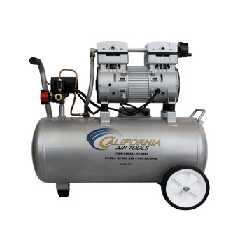 STATIONARY AIR COMPRESSORS | California Air Tools 8 Gallon 1 HP Ultra Quiet and Oil-Free Aluminum Tank Air Compressor - CAT-8010ALFC
