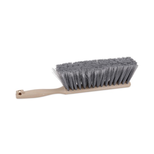  | Boardwalk BWK5408 4.5 in. Brush 3.5 in. Tan Plastic Handle Polypropylene Counter Brush - Gray image number 0