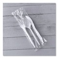  | Boardwalk BWK3COMBOKITPP 6.97 in. Plastic Mediumweight Fork/Knife/Spoon 3-Piece Cutlery Kit - White (250/Carton) image number 4