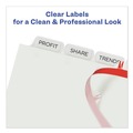 July Member-Exclusive Offer Save 10% off on One Item | Avery 11450 11 in. x 8.5 in. 8-Tab Clear Label Plastic Dividers with Printable Label Strip - Frosted Clear Tabs (1-Set) image number 2