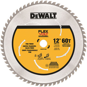 SAW ACCESSORIES | Dewalt FlexVolt 12 in. 60T Miter Saw Blade - DWAFV31260