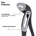 Pliers | Klein Tools D5053KIT 3-Piece Classic Klaw Pump Pliers Set, 7-Inch, 10-Inch, and 12-Inch Pump Pliers, Compact Design with V-Jaw and Hardened Teeth for Maximum Torque image number 2
