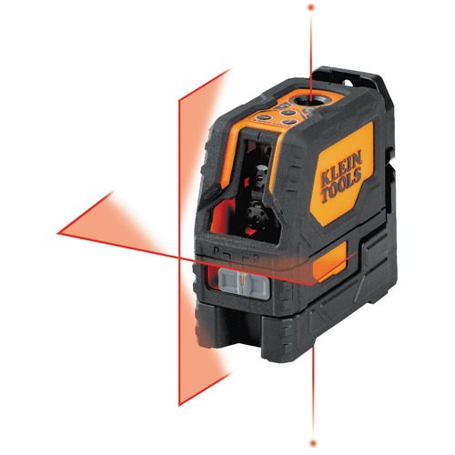 Laser Levels | Klein Tools 93LCLS Self-Leveling Class II (&le; 1mW) Laser Level with Bright Red Cross Lines and Plumb Spot, Magnetic and Ceiling Clamp Mounting image number 0