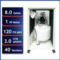 New Year New Savings! Save $25 off $150 | California Air Tools CAT-8010SPC 1 HP 8 Gallon Ultra Quiet and Oil-Free Dolly Air Compressor with Sound Proof Cabinet image number 6