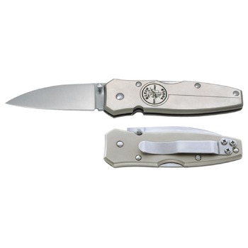 CUTTING TOOLS | Klein Tools 44001 Lockback Pocket Knife, 2 1/2 in Stainless Steel Blade; Lockback Pocket Knife, 2 1/2 in Stainless Steel Drop-Point Blade