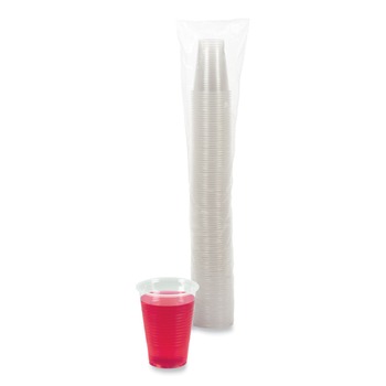 Boardwalk BWKTRANSCUP9PK 9 oz. Polypropylene Plastic Cold Cups - Translucent (100 /Pack)