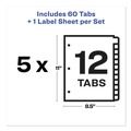 July Member-Exclusive Offer Save 10% off on One Item | Avery 11429 Index Maker 11 in. x 8.5 in. 12-Tab Print and Apply Clear Label Dividers - White/White Tabs (5/Pack) image number 4