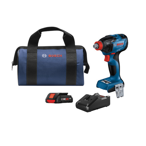 Holideals Day 7! Spread Cheer With Savings on DIY Essentials! | Factory Reconditioned Bosch GDX18V-1860CB15-RT 18V Freak Brushless Lithium-Ion 1/4 in. and 1/2 in. Cordless Connected-Ready Impact Driver Kit (4 Ah) image number 0