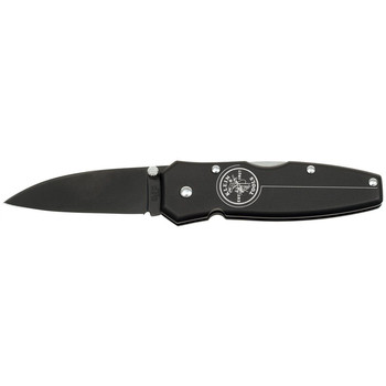 KNIVES | Klein Tools 2-1/2 in. Lightweight Drop-Point Blade Lockback Knife - Black - 44001-BLK