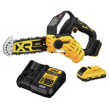 Dewalt 20V MAX Brushless Lithium-Ion 8 in. Cordless Pruning Chainsaw and 20V MAX 4 Ah Lithium-Ion Battery and Charger Starter Kit Bundle - DCCS623BDCB240C-BNDL