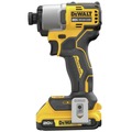 Impact Drivers | Dewalt DCF840D1 20V MAX Brushless Lithium-Ion 1/4 in. Cordless Impact Driver Kit (2 Ah) image number 2