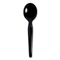  | Boardwalk BWKSOUPHWPSBLA Heavyweight Polystyrene Soup Spoons - Black (1000/Carton) image number 1