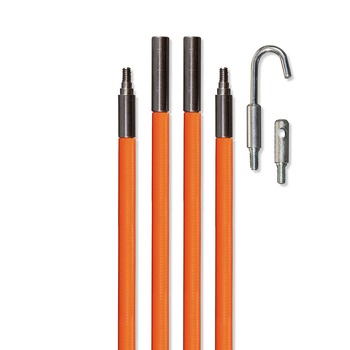 FISH TAPE AND ACCESSORIES | Klein Tools 4-Piece 6 ft. Lo-Flex Fish Rod Set - 56324