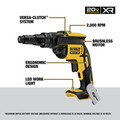 Screwdrivers | Dewalt DCF622B 20V MAX XR Versa-Clutch Adjustable Torque Screwgun (Tool Only) image number 2