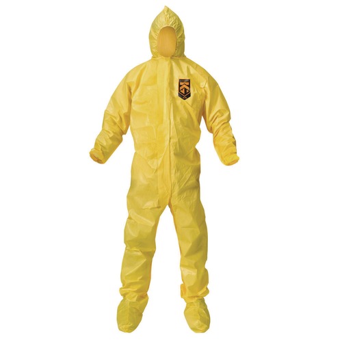 July Member-Exclusive Offer Save 10% off on One Item | Ansell KCC 00683 A70 Chemical Spray Protection Coveralls - Large/Yellow (12/Carton) image number 0