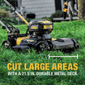 Dewalt DCMWSP244U2 2X 20V MAX Brushless Lithium-Ion 21-1/2 in. Cordless FWD Self-Propelled Lawn Mower Kit with 2 Batteries (10 Ah) image number 14