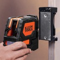Laser Levels | Klein Tools 93LCLS Self-Leveling Class II (&le; 1mW) Laser Level with Bright Red Cross Lines and Plumb Spot, Magnetic and Ceiling Clamp Mounting image number 3