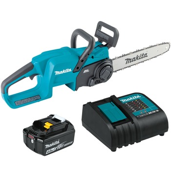 CHAINSAWS | Makita 18V LXT Brushless Lithium-Ion 14 in. Cordless Chain Saw Kit (4 Ah) - XCU11SM1