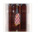  | Advantus MBE031400 60 in. x 36 in. Flag 8 ft. Oak Staff Heavyweight Nylon Deluxe U.S. Flag and Staff Set image number 2