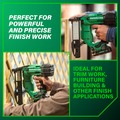 Crown Staplers | Metabo HPT N1804DAM 18V MultiVolt Brushless 18-Gauge Lithium-Ion 1/4 in. Cordless Narrow Crown Stapler Kit (2 Ah) image number 10
