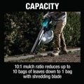Chipper Shredders | Makita XBU07Z 18V LXT Brushless Lithium-Ion 6.6 Gallon Cordless Blower/Vacuum/Mulcher (Tool Only) image number 9