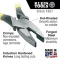 Pliers | Klein Tools J213-9NECR Journeyman 9 in. Pliers Connector Crimp Side Cut image number 5