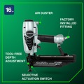 Finish Nailers | Metabo HPT NT65M2SM 16-Gauge 2-1/2 in. Finish Nailer with Air Duster image number 4
