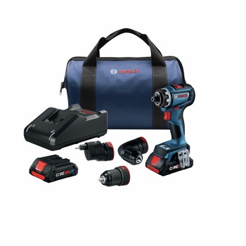 DRILLS | Bosch 18V Brushless Lithium-Ion Cordless Drill Driver Kit with 5-in-1 Flexiclick System (4 Ah) - GSR18V-800FCB24