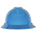 Clearance Center | MSA 10058320 V-Gard Slotted Full-Brim Hat with 1-Touch Suspension - Blue image number 1