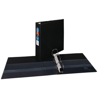 Avery 3 One Touch EZD Rings 2 in. Capacity 11 in. x 8.5 in. Heavy-Duty Non-View Binder with DuraHinge - Black - 79982