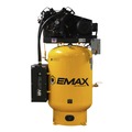 Stationary Air Compressors | EMAX ESP10V120V1K Silent Air Industrial 10 HP 120 gal. V4 38 CFM 1-Phase 2-Stage Vertical Stationary Electric Air Compressor with EFKIT008AWBS Maintenance Kit image number 1