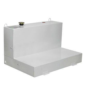 LIQUID TRANSFER TANKS | JOBOX 86 Gallon Low-Profile L-Shaped Steel Liquid Transfer Tank - White - 487000