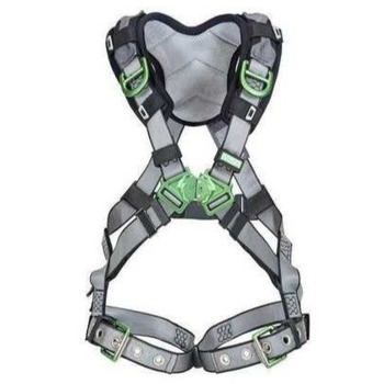 MSA 10194864 V-FIT Back Chest and Hip D-Rings with Quick-Connect Leg Straps and Shoulder Padding Harness - Standard