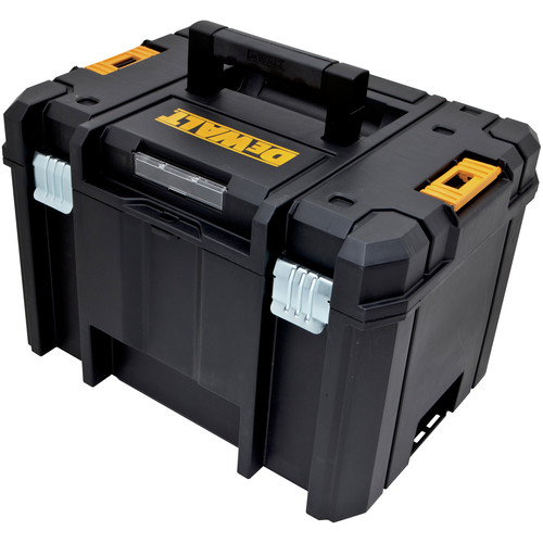 Storage Systems | Dewalt DWST17806 13 in. x 17-1/4 in. x 11-7/8 in. TSTAK VI Deep Storage Box with Flat Top - Black image number 0