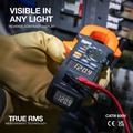 Clamp Meters | Klein Tools CL490 AC/DC Digital Clamp Meter with TRMS, Dual Display, Auto-Ranging, Current, Voltage, Resistance, Continuity, NCVT Detection, and Reverse Contrast LCD image number 2