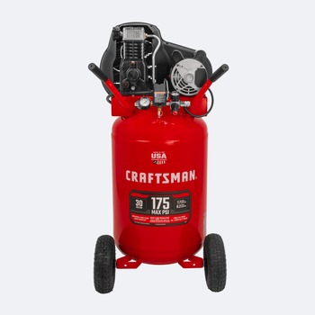 PRODUCTS | Craftsman 15 Amp 2 HP 30-Gallon 175 PSI 6.2 SCFM 90 PSI Oil-Lubricated Portable Electric Vertical Corded Air Compressor - CMXECXM301.COM