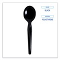  | Boardwalk BWKSOUPHWPSBLA Heavyweight Polystyrene Soup Spoons - Black (1000/Carton) image number 2