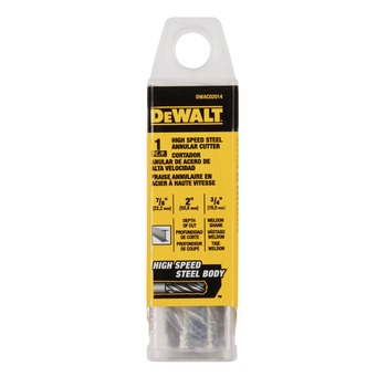 Dewalt 7/8 in. x 2 in. High Speed Steel Annular Cutter 3/4 in. Weldon - DWAC02014