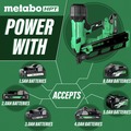 Framing Nailers | Metabo HPT NR1890DRAM 18V Lithium-Ion 21 Degree Cordless Plastic Strip Framing Nailer Kit (4 Ah) image number 4