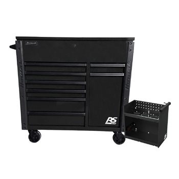 UTILITY CARTS | Homak RSPRO 44 in. 8-Drawer Power Service Cart - Black - BK06044080