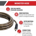Pressure Washer Accessories | Simpson 41113 Steel-Braided 3/8 in. x 25 ft. x 4,500 PSI Cold Water Replacement/Extension Hose image number 3